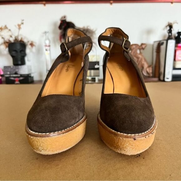 Castaner Wedge Rubber Suede Maryjane Platform Heels - Picture 3 of 9